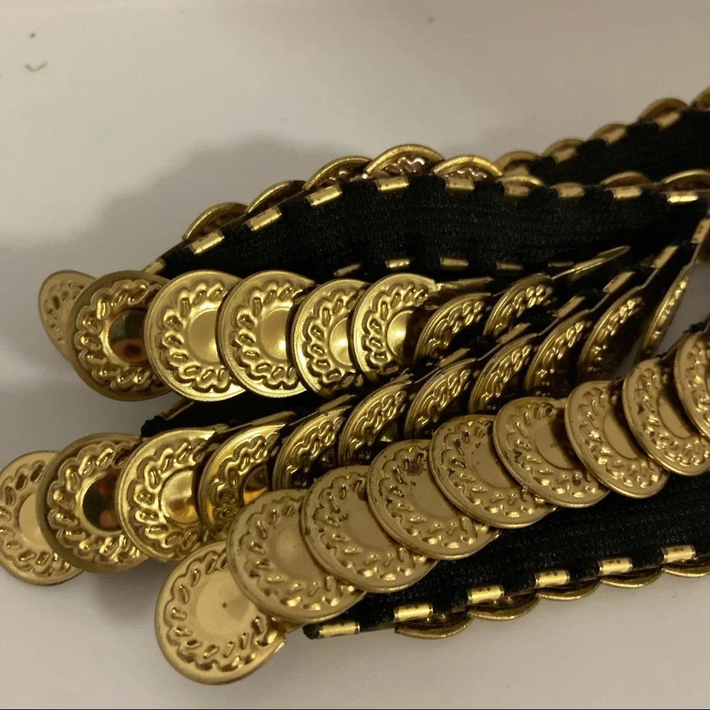 Vintage Coin Belt Festival Costume Gold Fits all